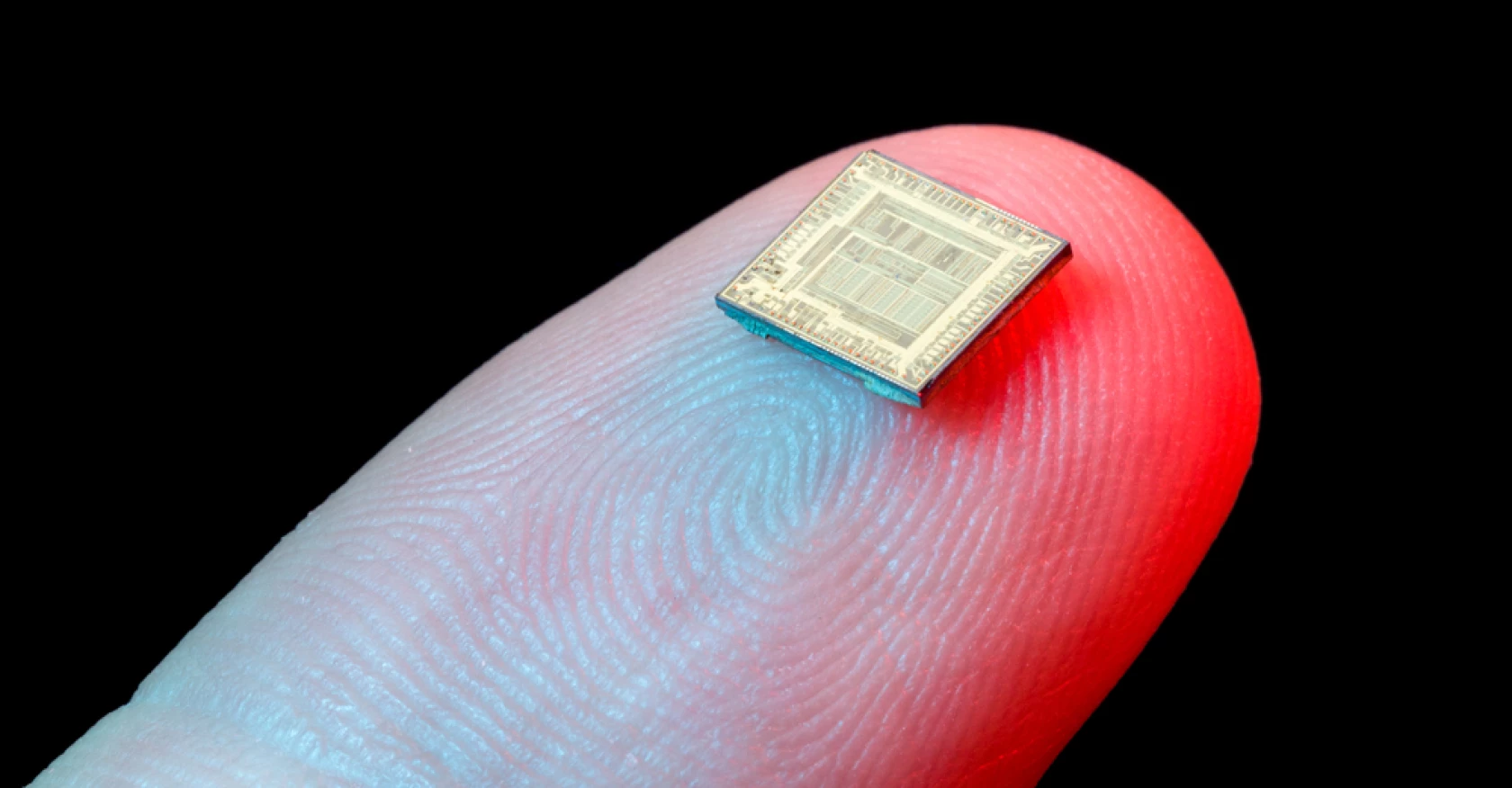 microchip on finger