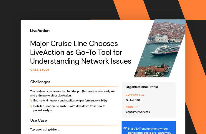 Major Cruise Line Chooses LiveAction as Go-To Tool for Understanding Network Issues
