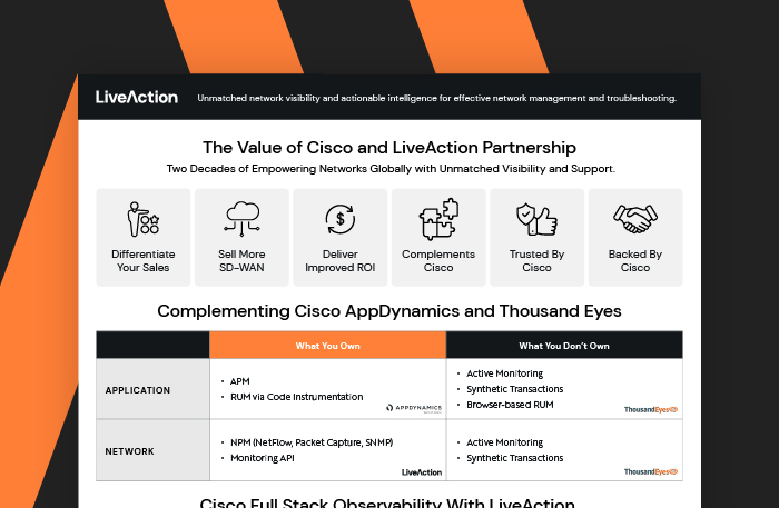 Value of Cisco and LiveAction Partnership