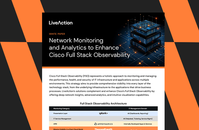 Network Monitoring and Analytics to Enhance Cisco Full Stack Observability
