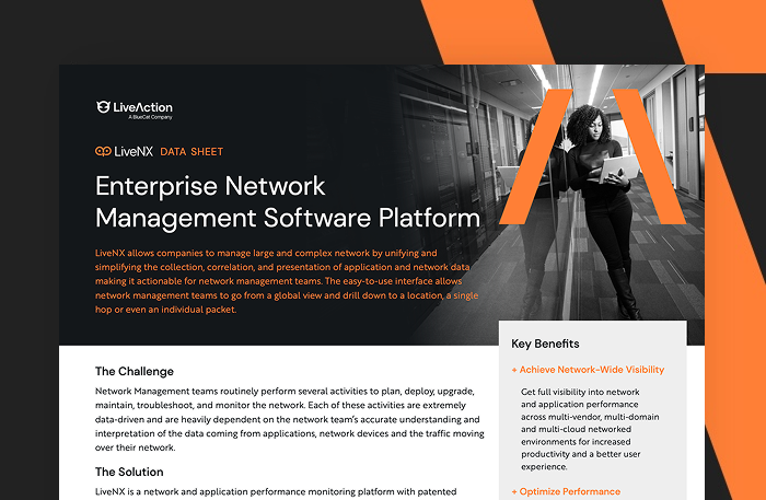 LiveNX Data Sheet – Enterprise Network Management Software Platform